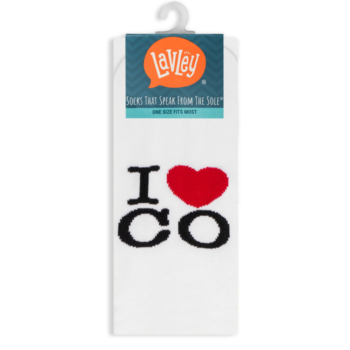 I Heart CO White Socks