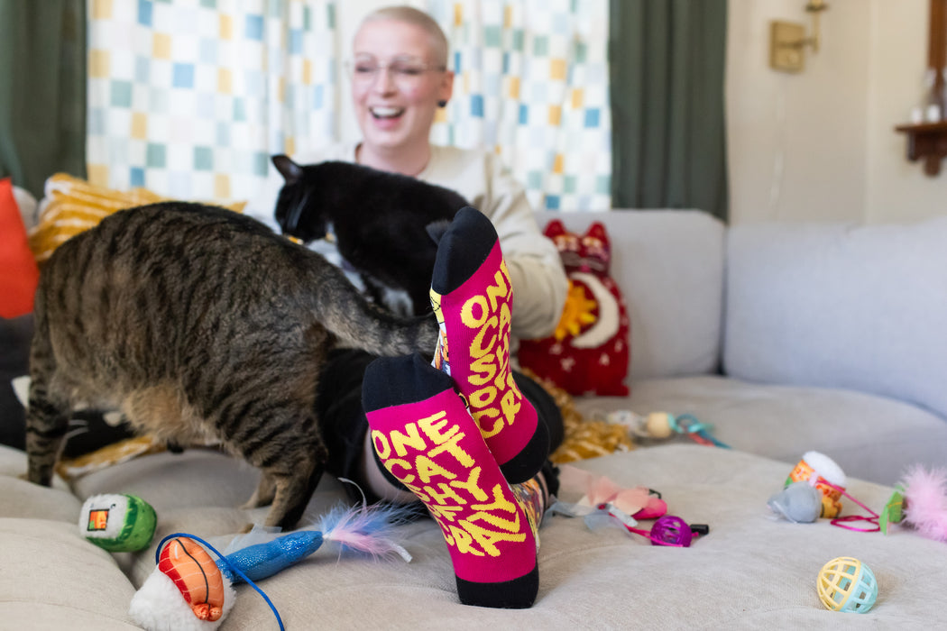 One Cat Shy Of Crazy Socks