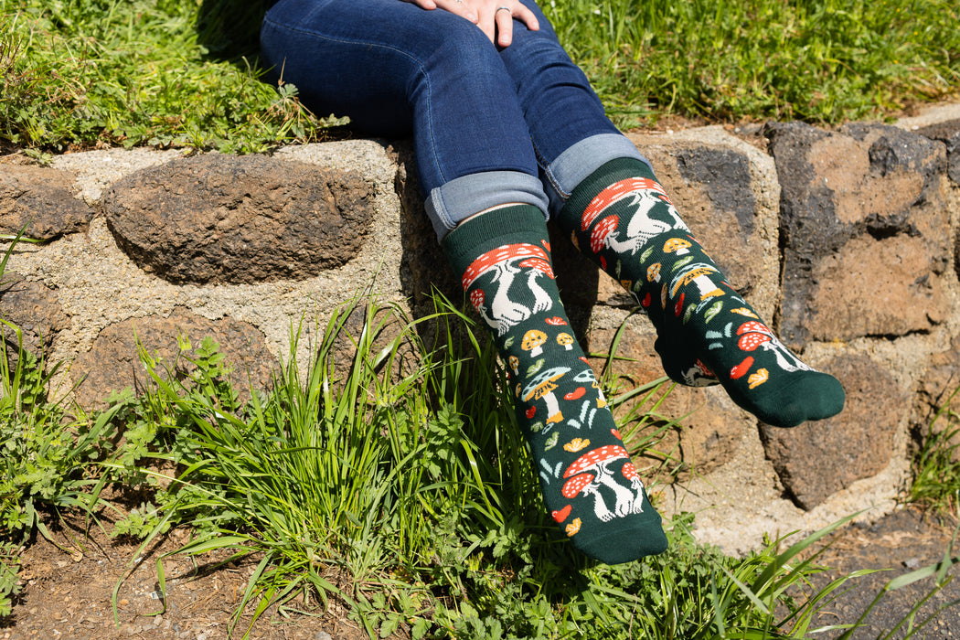Mush Love Mushroom Socks for Women and Teens
