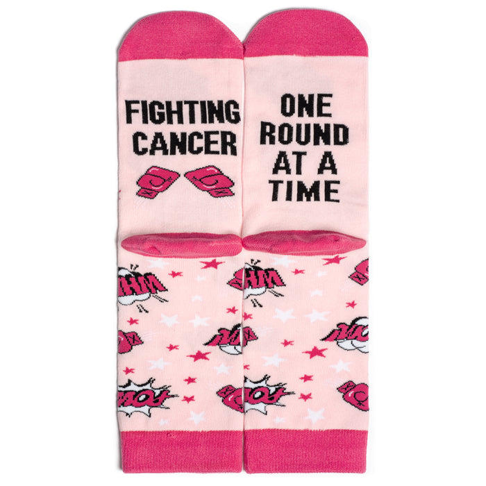 Beat Cancer Pink Socks