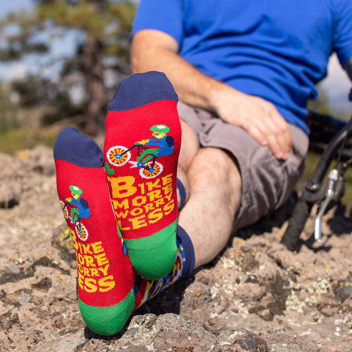 Bike More, Worry Less Socks