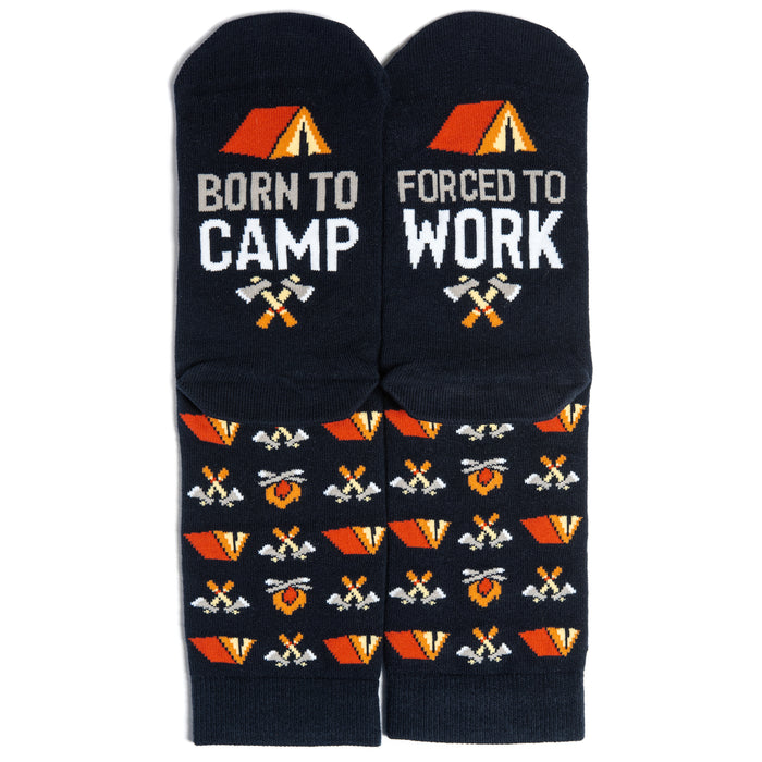 Born To Camp, Forced To Work Socks