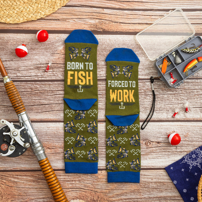 Born To Fish, Forced To Work Socks