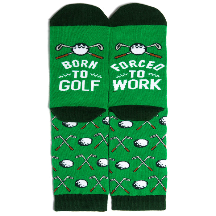 Born To Golf, Forced To Work Socks