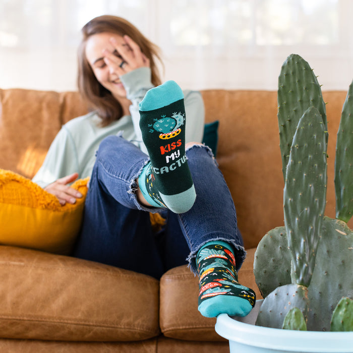 Kiss My Cactus Ankle Socks