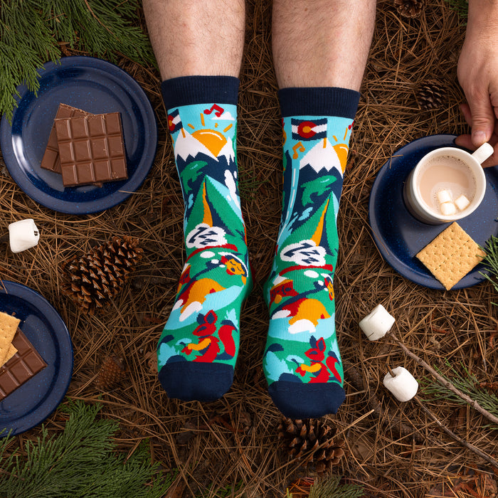 Camp More, Worry Less Socks