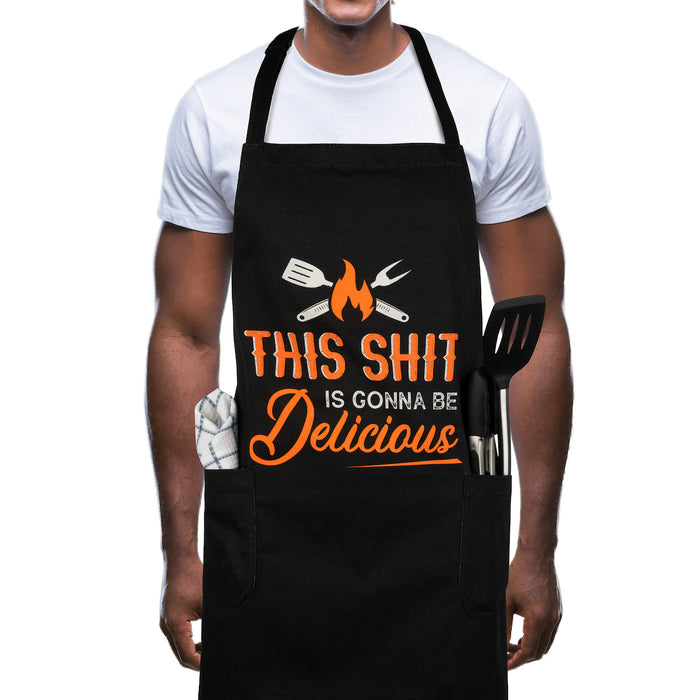 This Sh*t Is Delicious Apron - Funny Grilling Apron