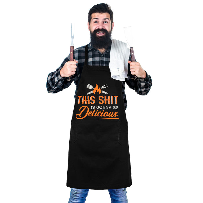 This Sh*t Is Delicious Apron - Funny Grilling Apron