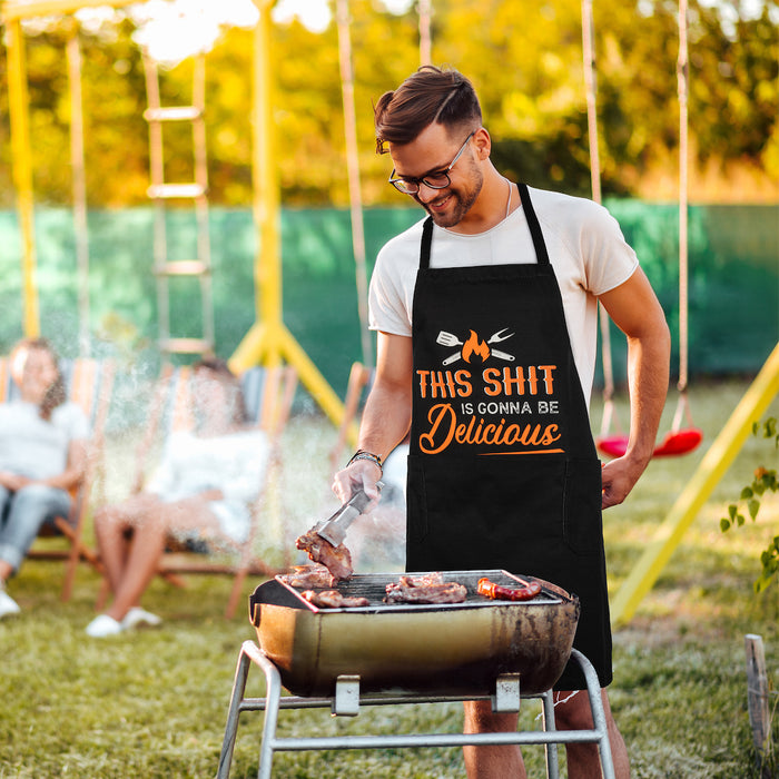 This Sh*t Is Delicious Apron - Funny Grilling Apron