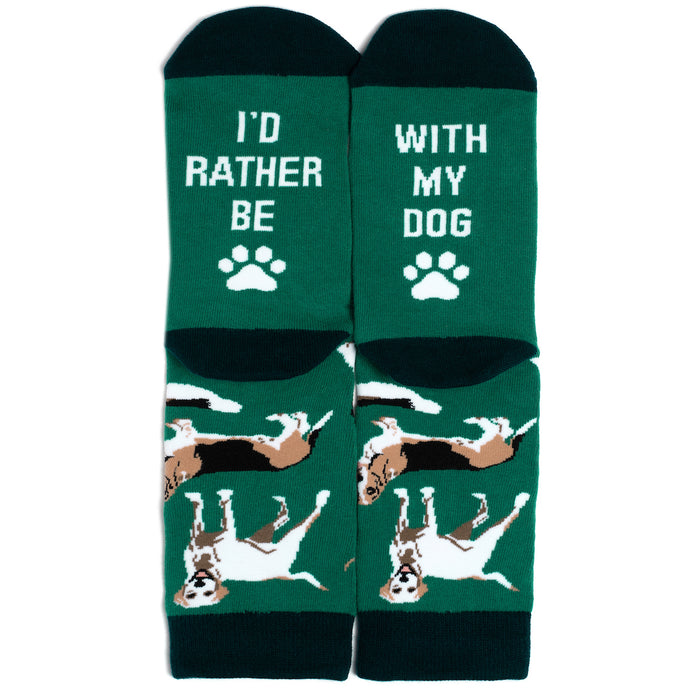 I'd Rather Be With My Dog Socks (Green)