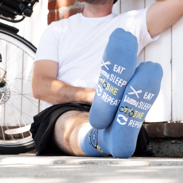 Eat, Sleep, Bike Repeat Socks