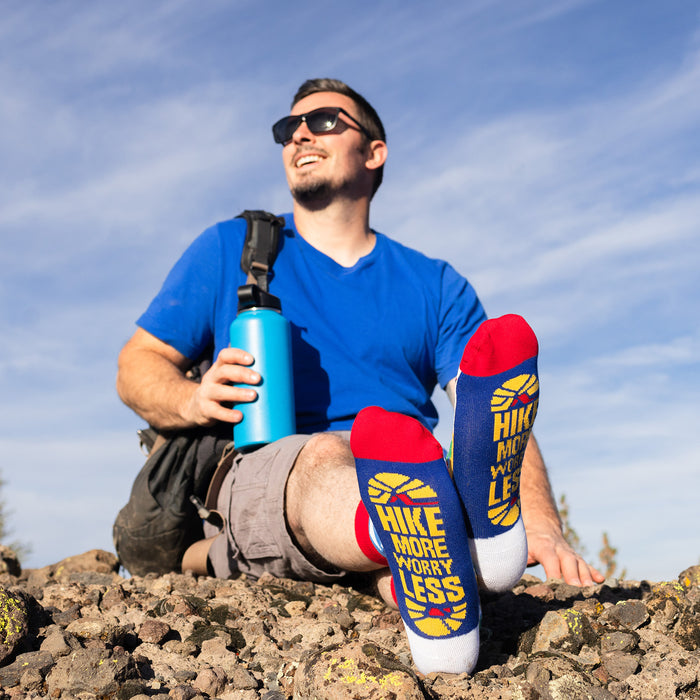 Hike More, Worry Less Socks