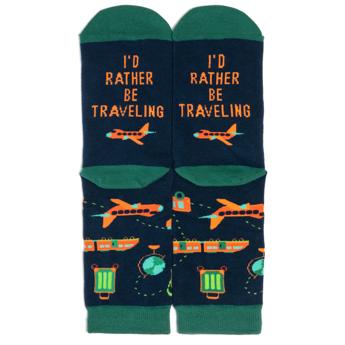 I'd Rather Be Traveling Socks