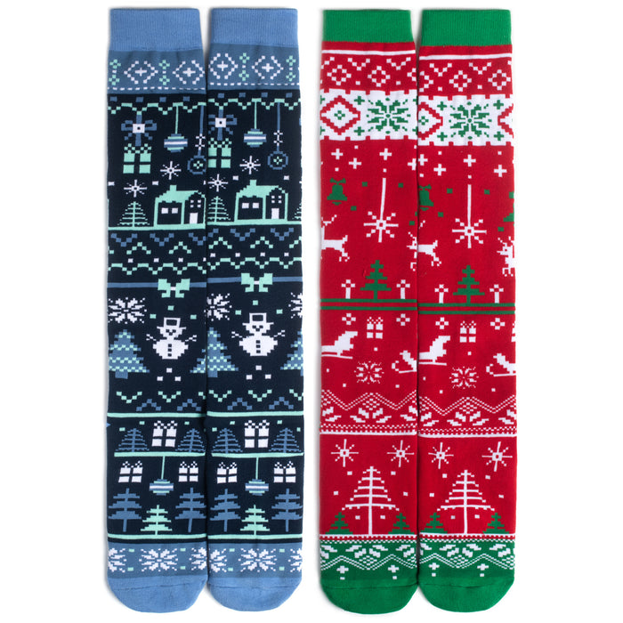 Christmas Sweater Knee High Socks (2 Pack)