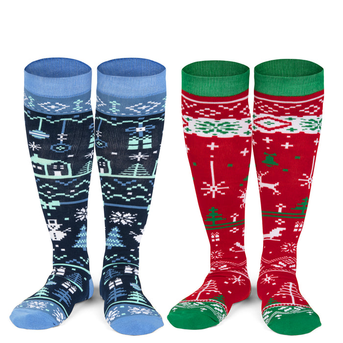 Christmas Sweater Knee High Socks (2 Pack)