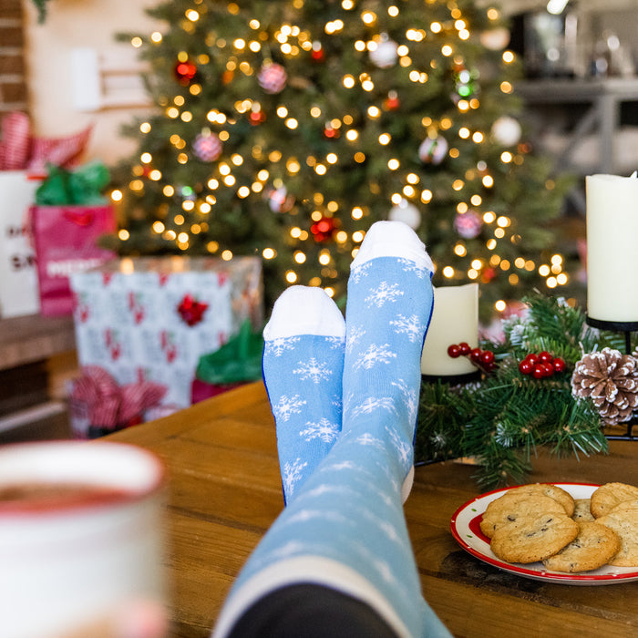 Snowflake & Snowman Knee High Socks (2 Pack)