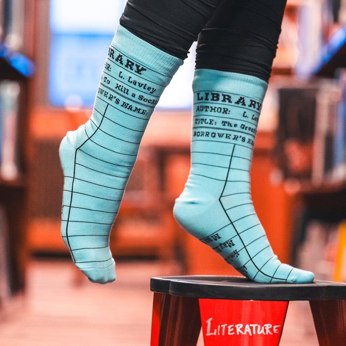 Library Card Socks