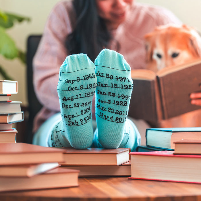 Library Card Socks