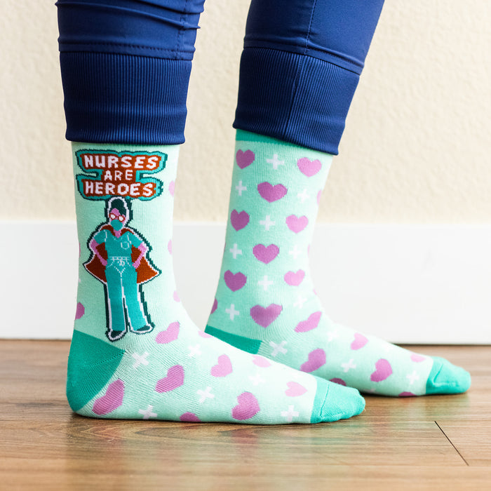 Nurses Are Heroes Socks