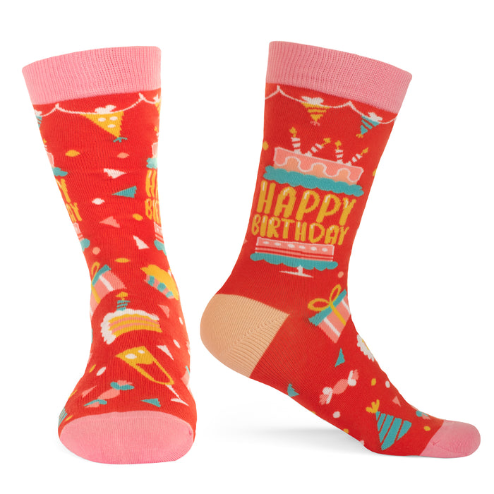 Happy Birthday (Pink) Socks