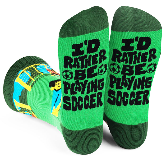 I'd Rather Be Playing Soccer Socks