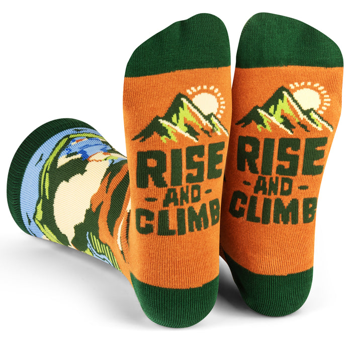 Rise and Climb (Green) Socks