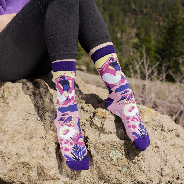 Rise and Climb (Purple) Socks