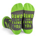 Rawr Means I Love You Kids Socks