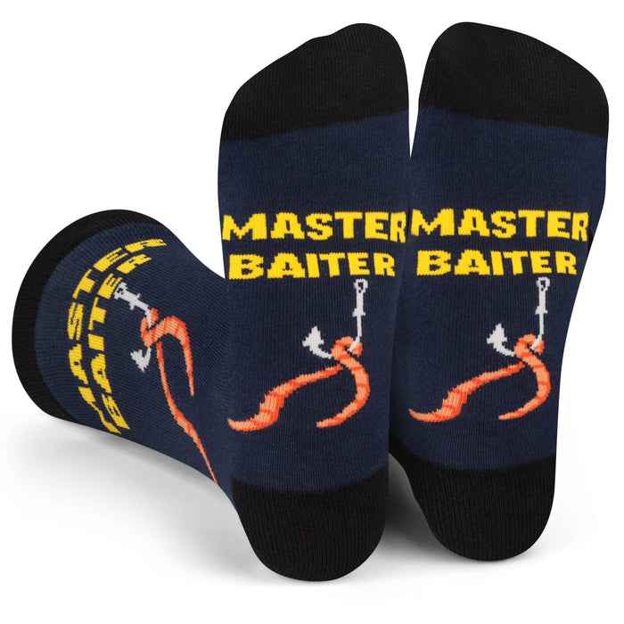 Master Baiter Funny Fishing Socks for Men who Fish