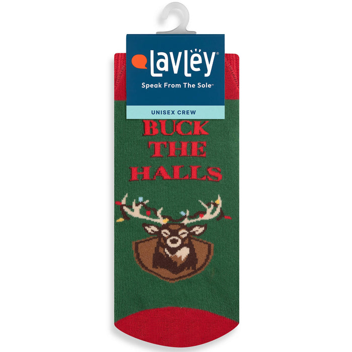 Buck the Halls Funny Socks for Men who Hunt