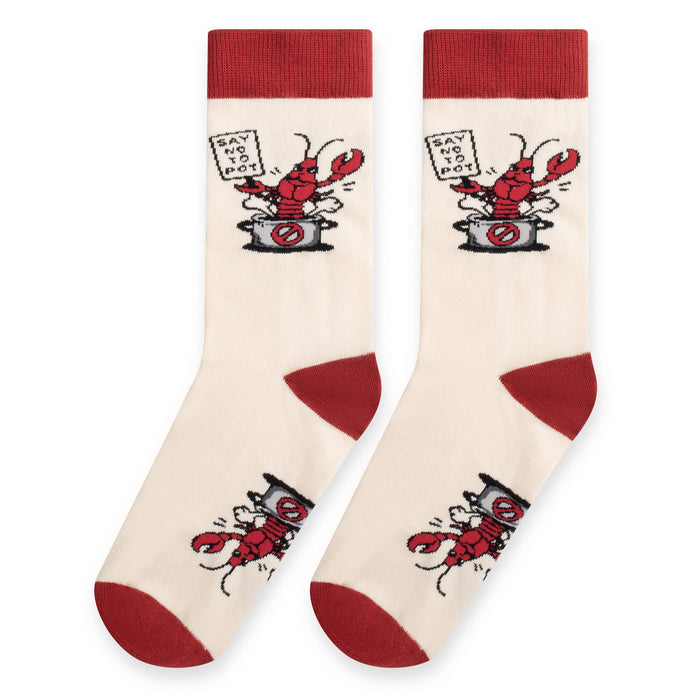 Say No to Pot Funny Lobster Socks for Men and Women