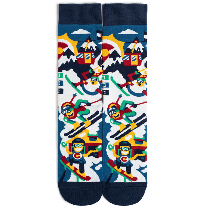 Ski More, Worry Less Socks