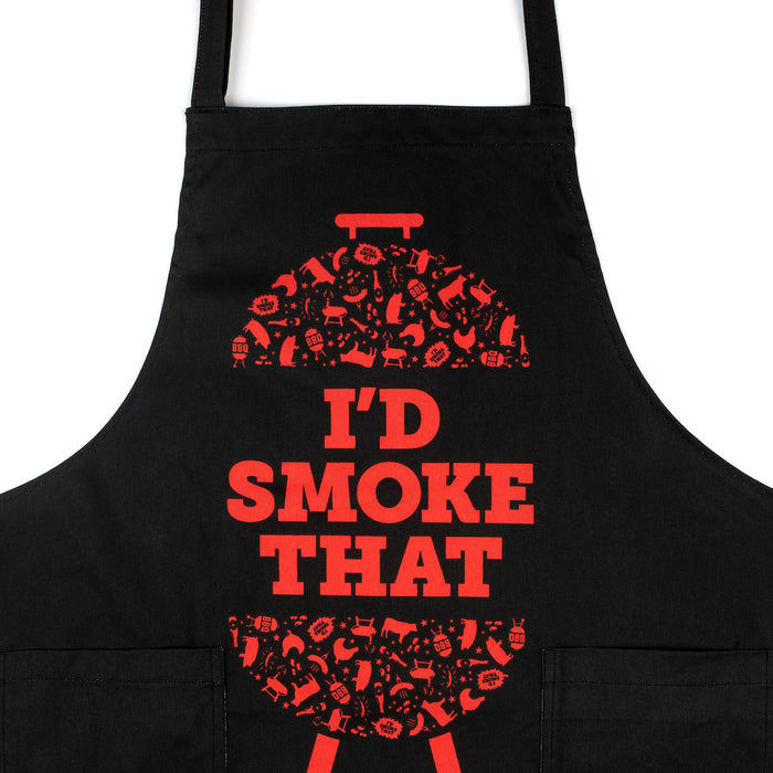 I'd Smoke That Apron - Funny Grilling Apron