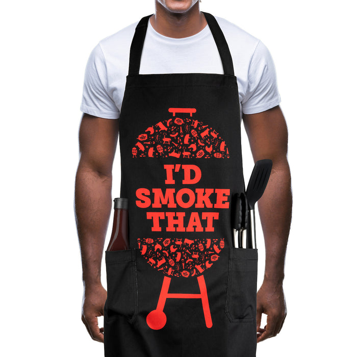 I'd Smoke That Apron - Funny Grilling Apron