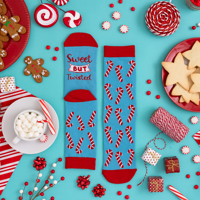 Sweet But Twisted (Candy Cane) Christmas Socks