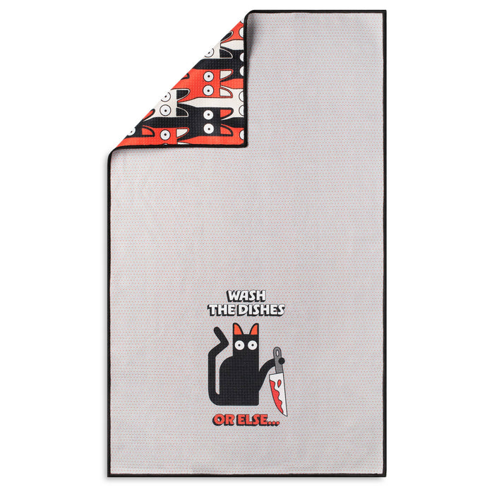 Wash the Dishes or Else Funny Microfiber Kitchen Tea Towel