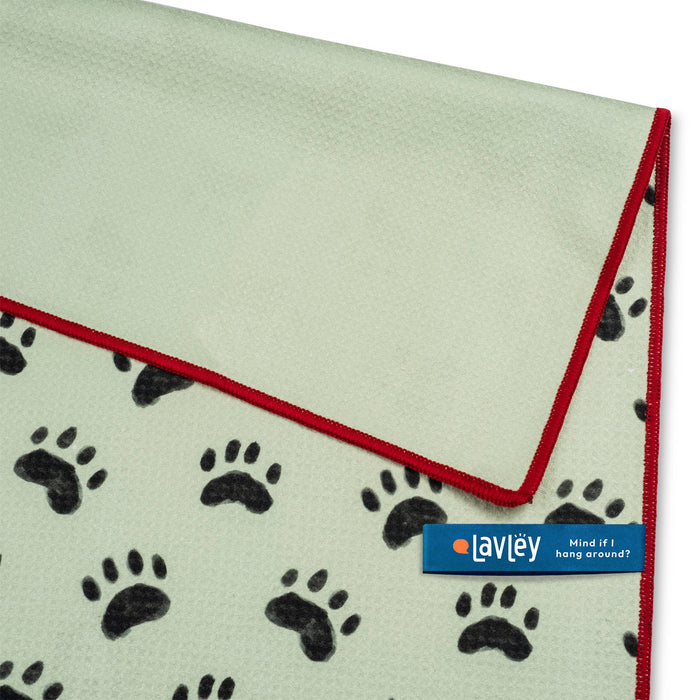 Who Rescued Who Cute Dog Lover Microfiber Kitchen Tea Towel