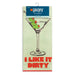I Like It Dirty Funny Martini Microfiber Kitchen Tea Towel