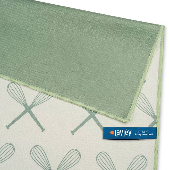 Batter Up! Baseball and Baking Microfiber Kitchen Tea Towel