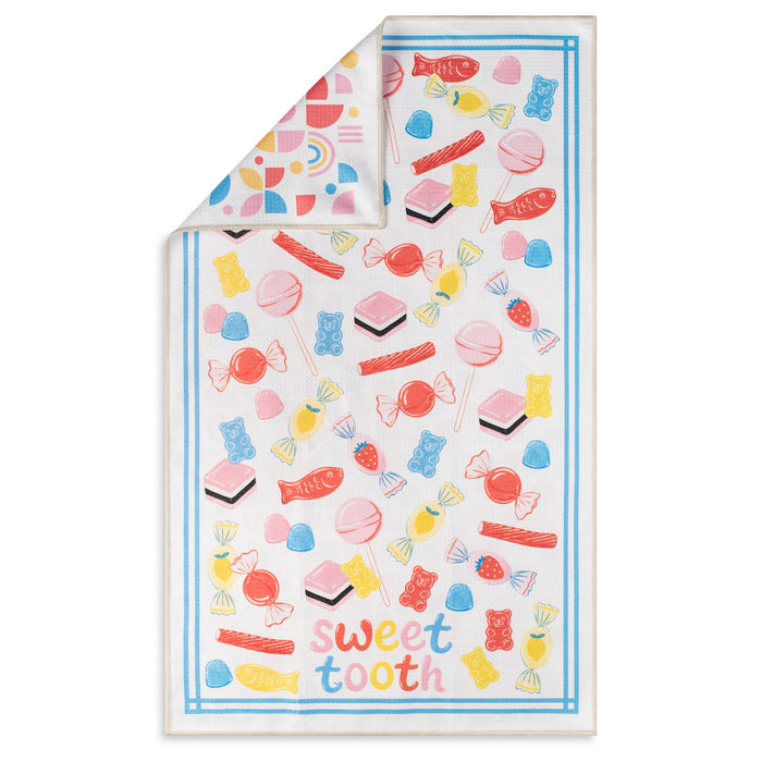 Sweet Tooth Cute Candy Design Microfiber Kitchen Tea Towel
