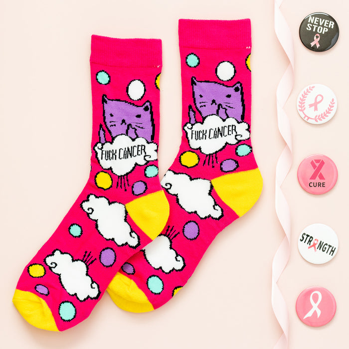 Bad Kitty "F%ck Cancer" Socks