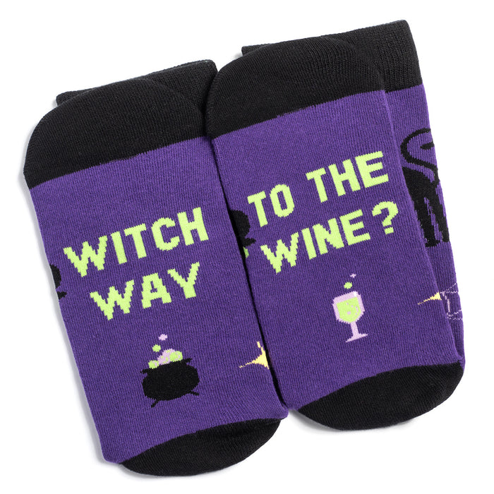 Witch Way To The Wine Socks