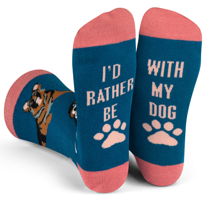 I'd Rather Be With My Dog Socks (Blue)