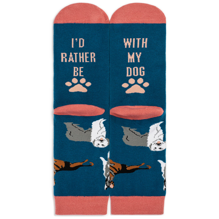 I'd Rather Be With My Dog Socks (Blue)