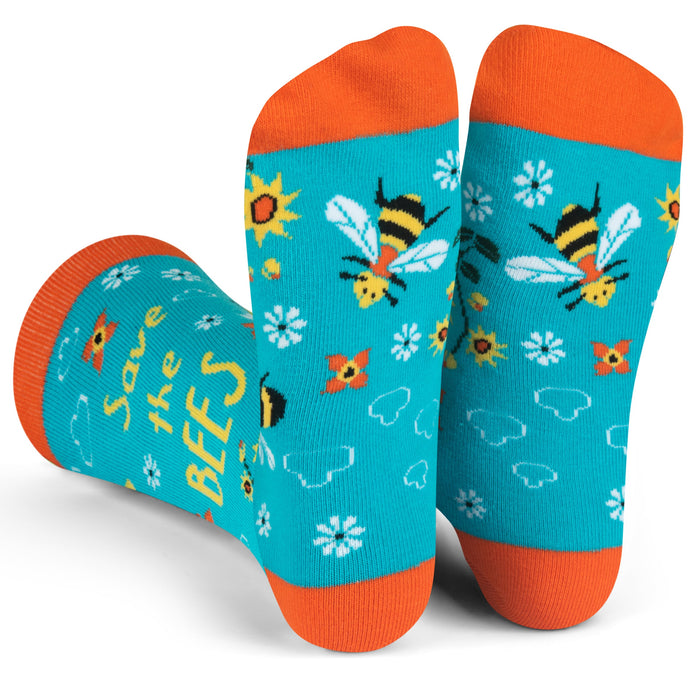 Save The Bees Socks — soles facing out